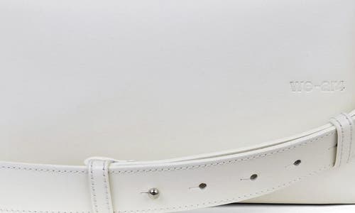 We-ar4 The Pastry Box 23 Leather Top Handle Bag In Off White