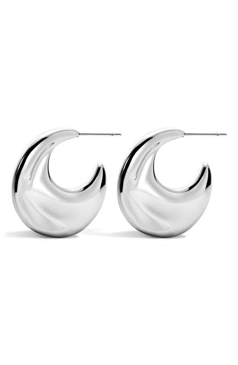 The Mercury Disc Hoop Earrings