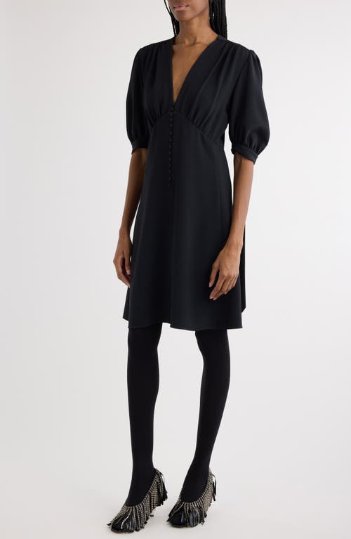 Chloé V-neck Crepe Dress In Black