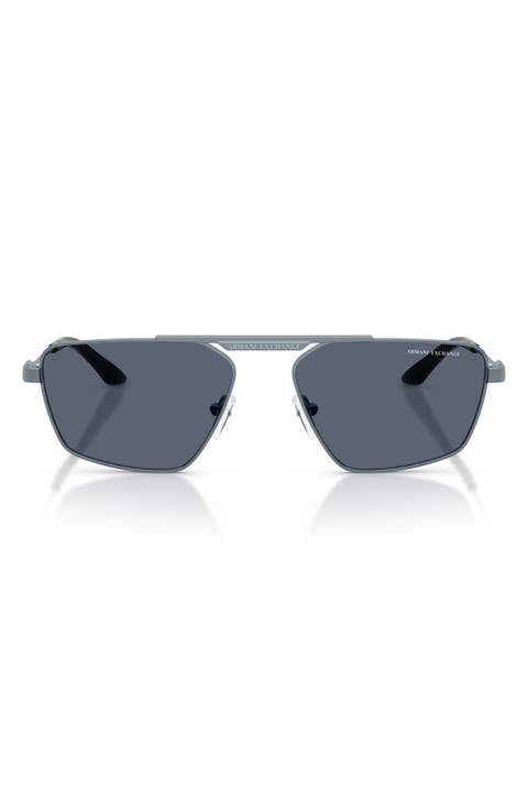 56mm Aviator Sunglasses
