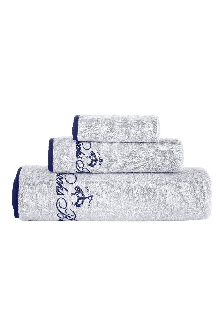Six-Piece Contrast Frame Cotton Towel Set, Main, color, SILVER