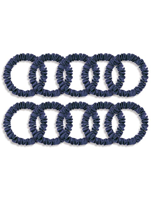 10Pcs Bundle Pop of Brights Silk Scrunchie