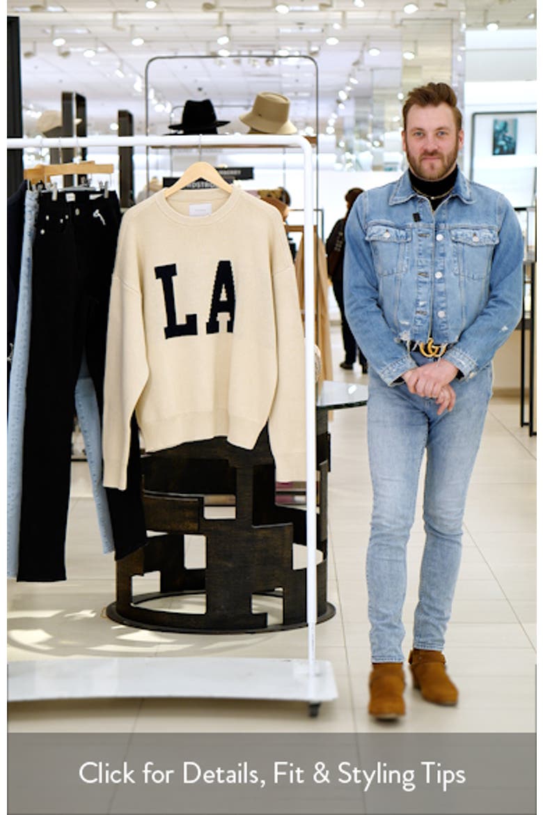 LA Intarsia Crewneck Sweater video