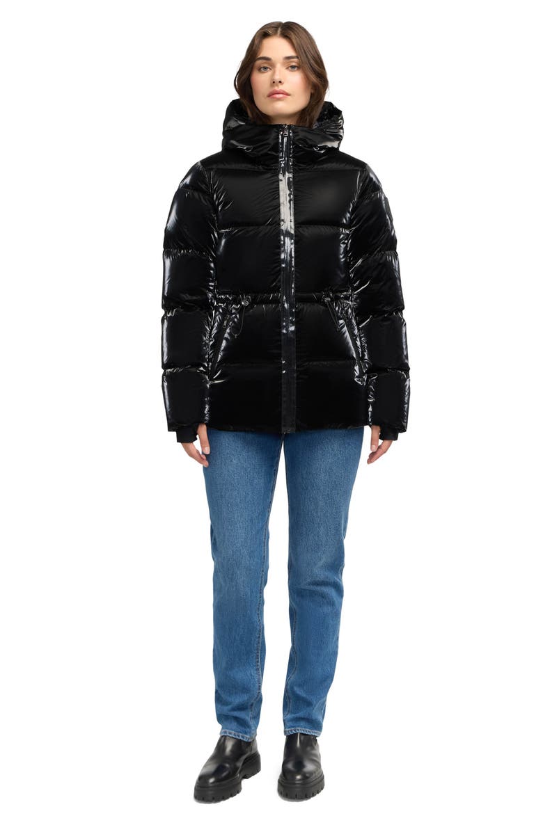 Scotch & Soda Enola Water Repellent Channel Quilted Down Jacket, Alternate, color, Black