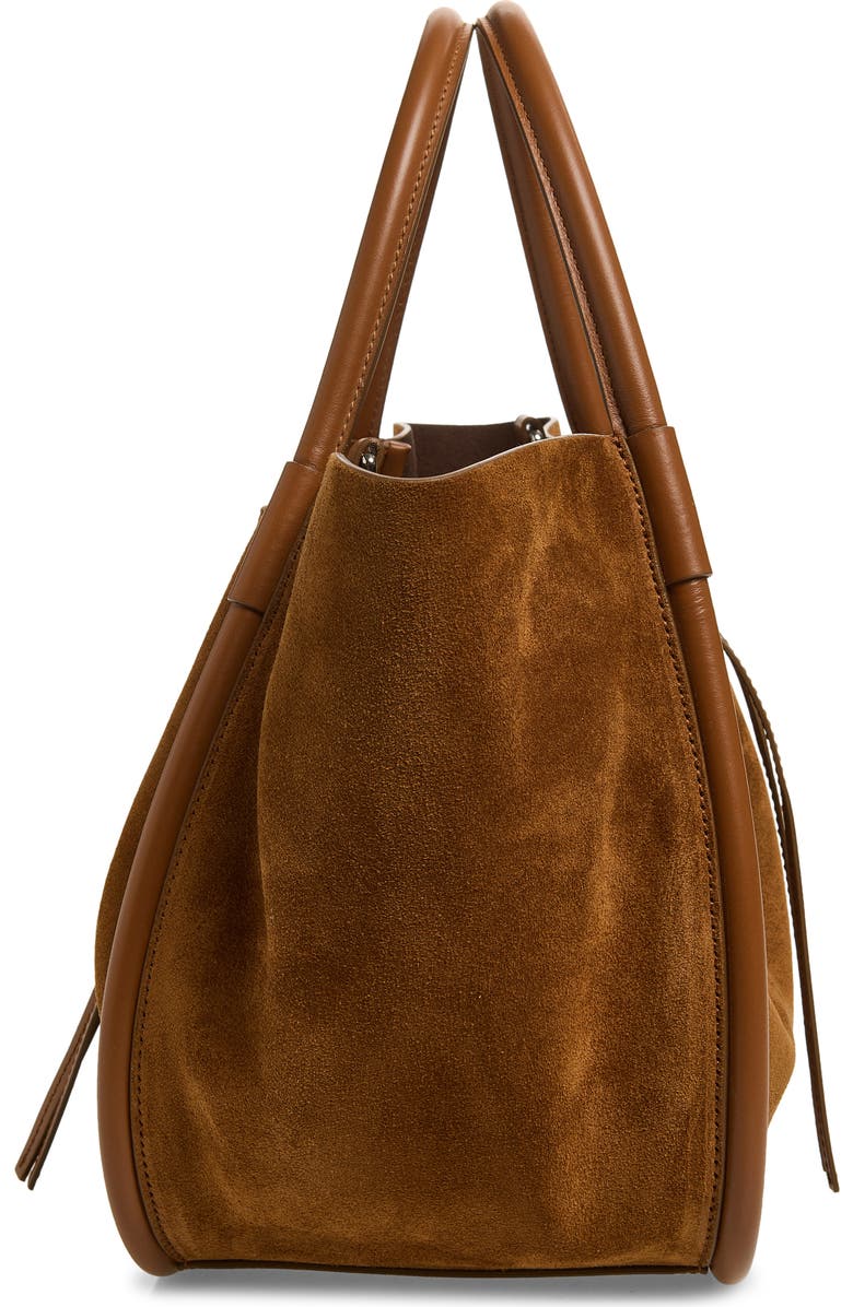 Proenza Schouler Small Ruched Leather Tote, Alternate, color, Saddle