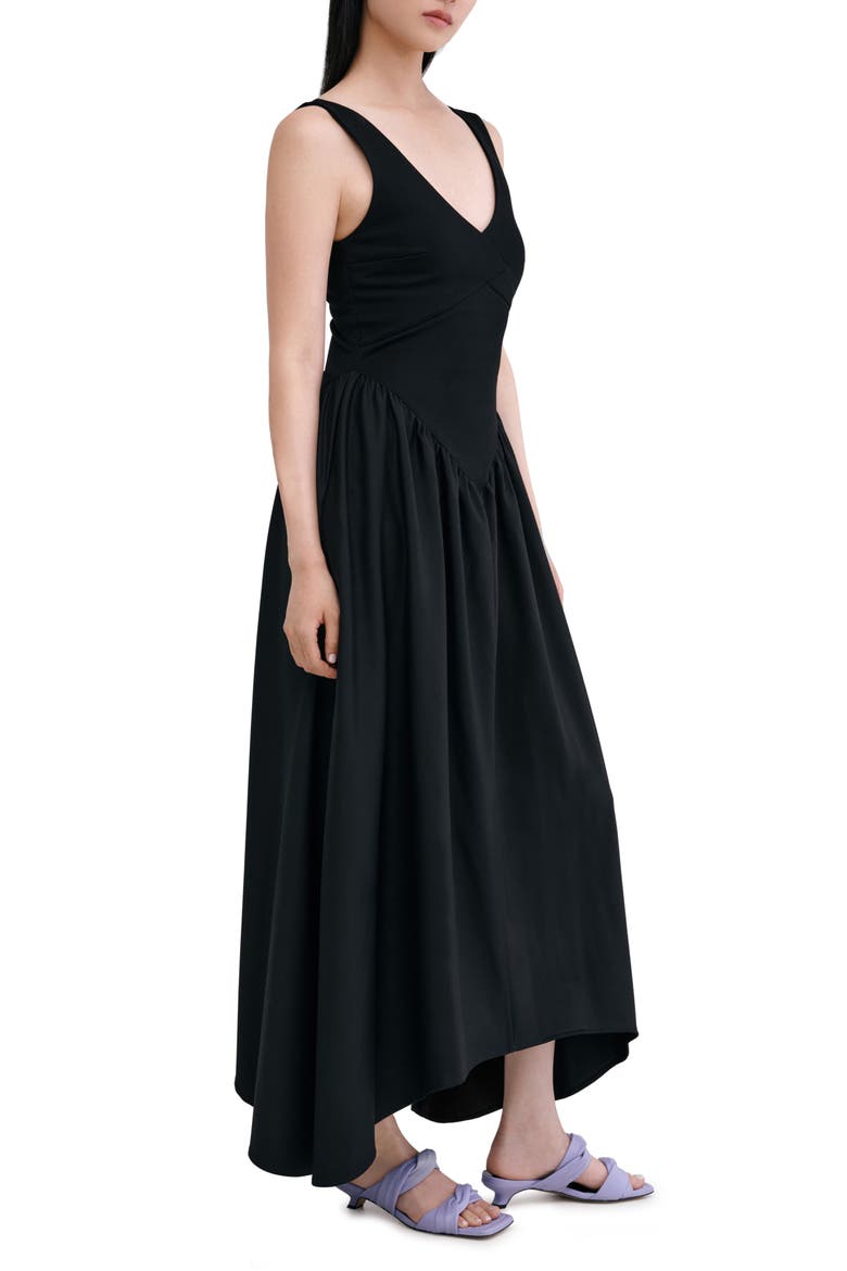 Cammi Sleeveless A-Line Dress, Alternate, color, BLACK
