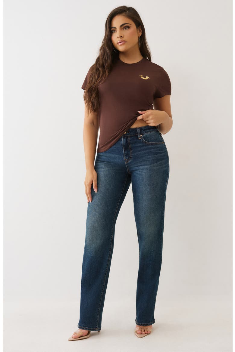 Sarah High Waist Straight Leg Jeans, Alternate, color, MEDIUM AMBER NIGHTS WASH