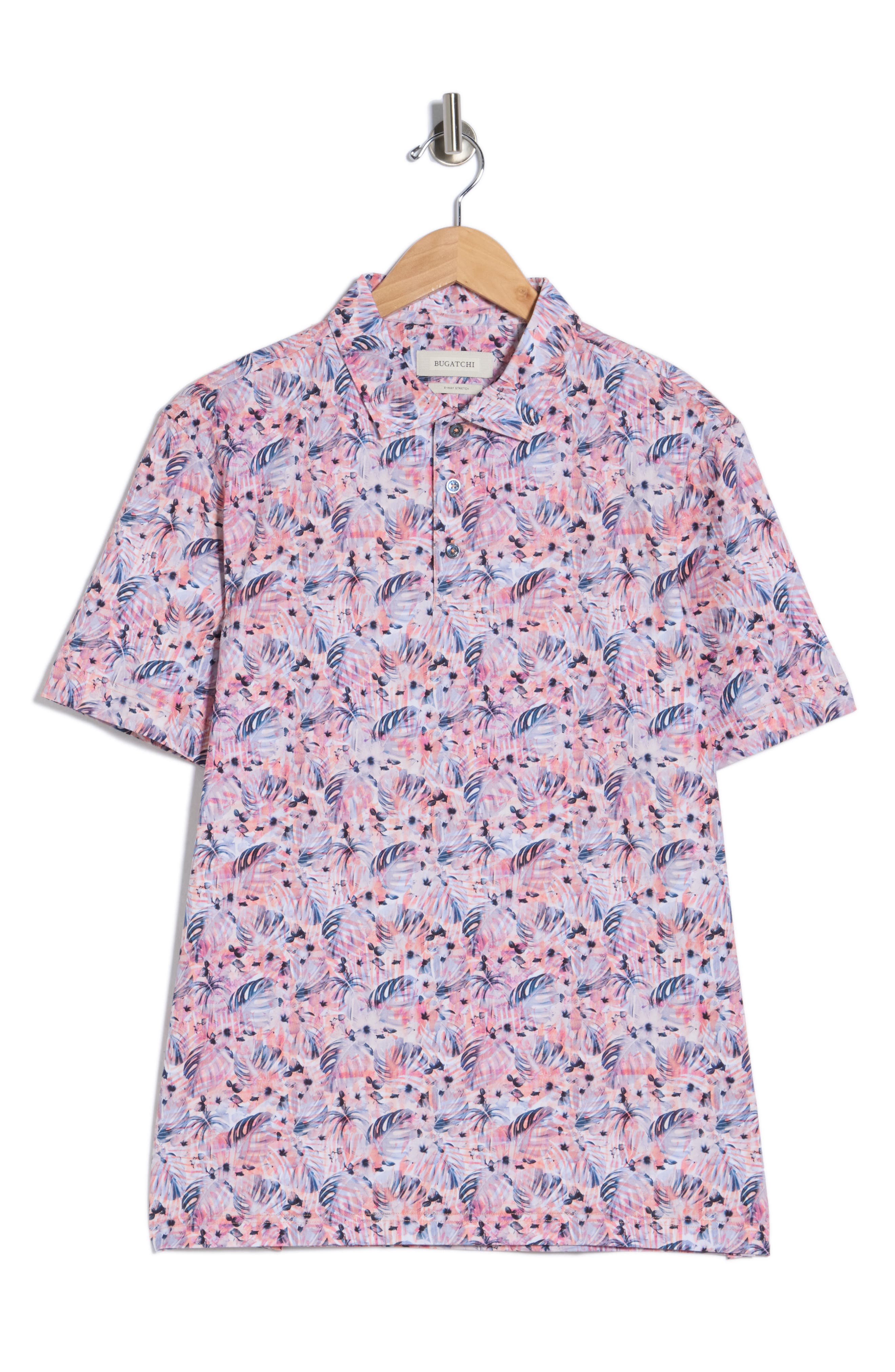 Bugatchi Printed Short Sleeve Polo