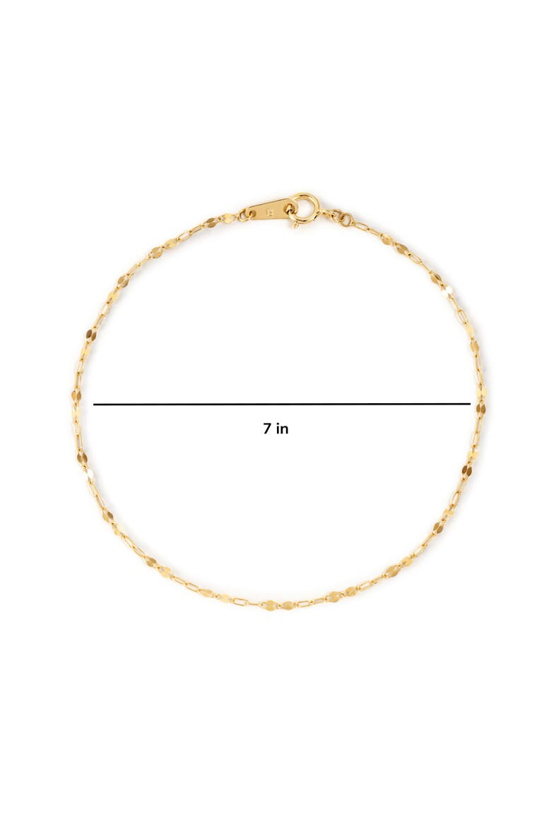 Solid Yellow Gold - Sparkle Link Chain Bracelet, Alternate, color, Gold