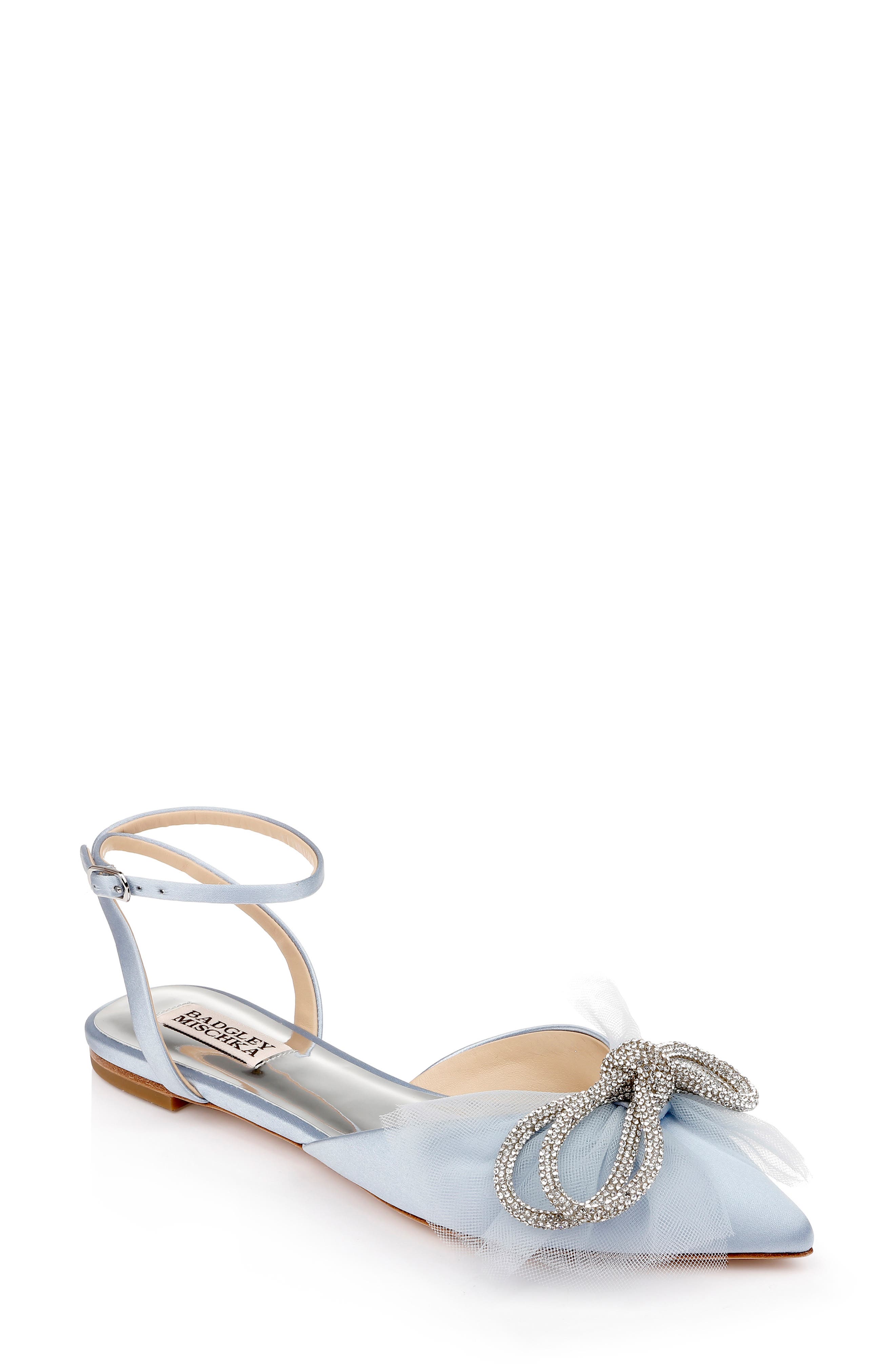 Badgley Mischka Collection Sabina Bow Flat, Main, color, 