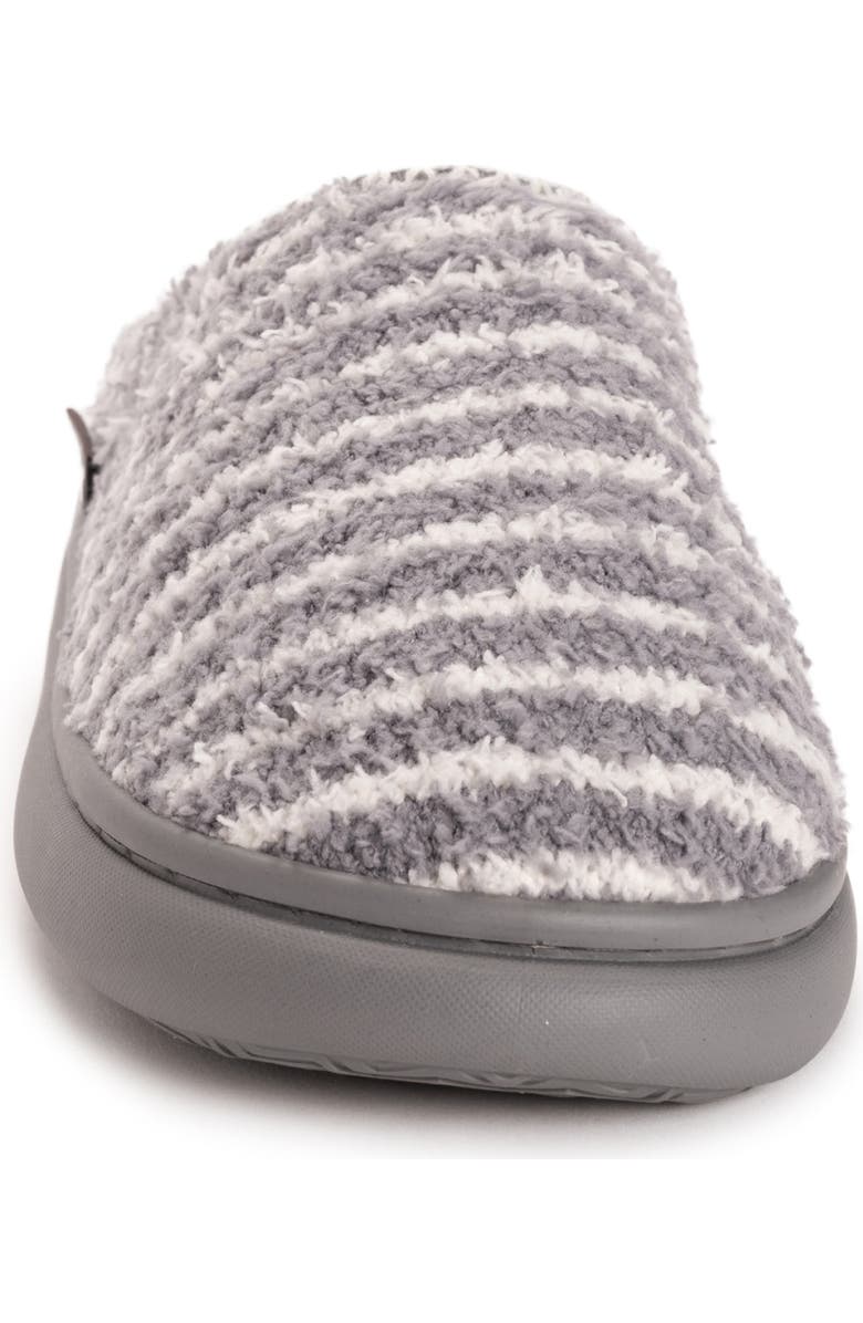 MUK LUKS Janna Cozy Crew Faux Shearling Lined Clog, Alternate, color, Grey Sripe