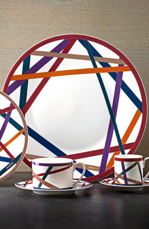 Missoni Home Tableware Charger Plate Nastri  Multicolor Diam. 12.5"