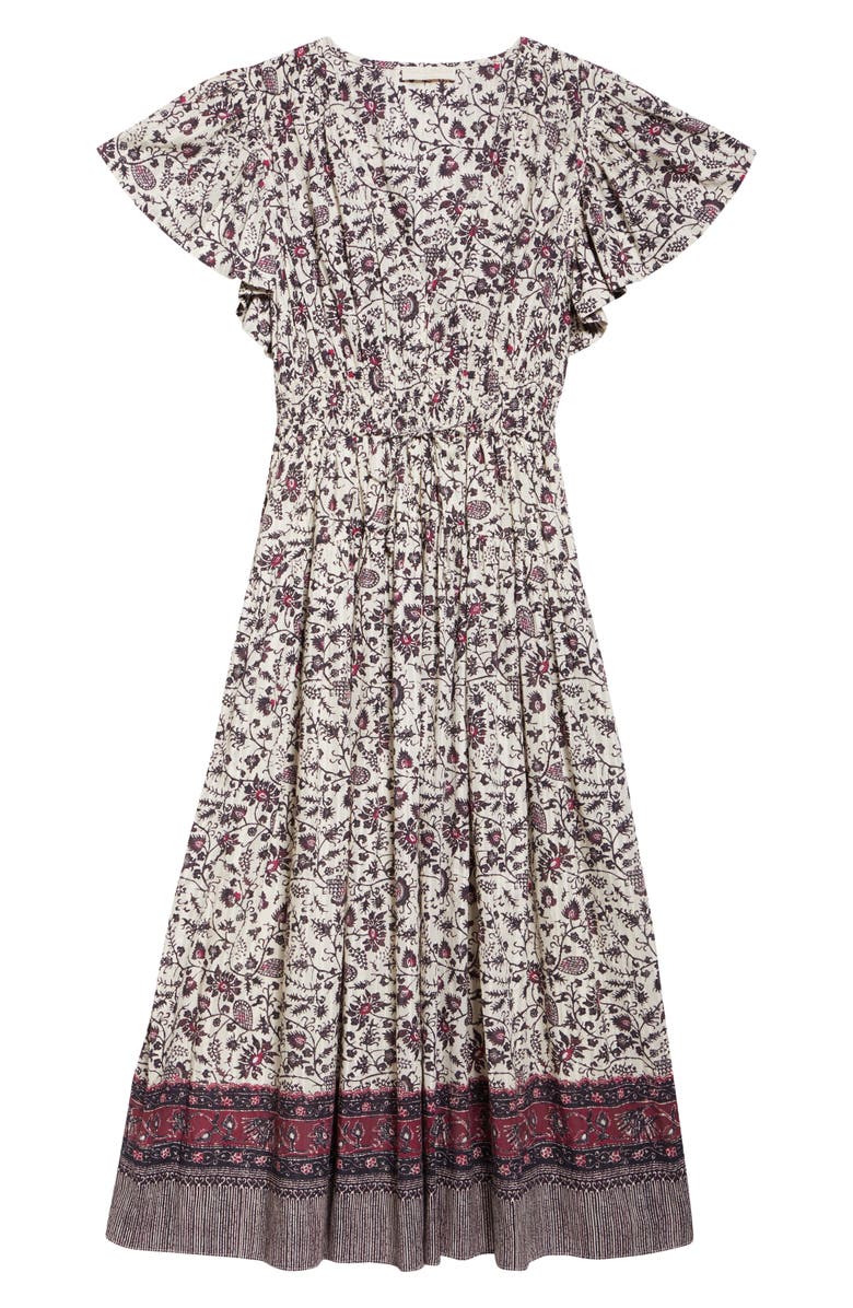 Ulla Johnson Lyria Floral Cotton Blend Midi Dress, Alternate, color, Cosmos