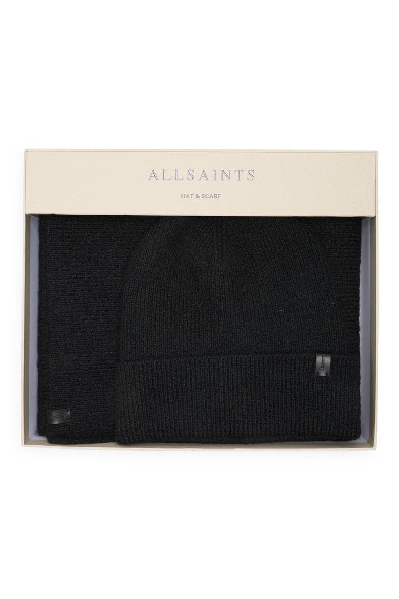AllSaints Fuzzy Beanie & Scarf Gift Set (Women) | Nordstromrack display picture 1