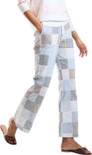 Cynthia Rowley Seersucker Cropped Trouser