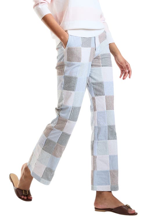 Cynthia Rowley Seersucker Cropped Trouser in Blue at Nordstrom, Size 0