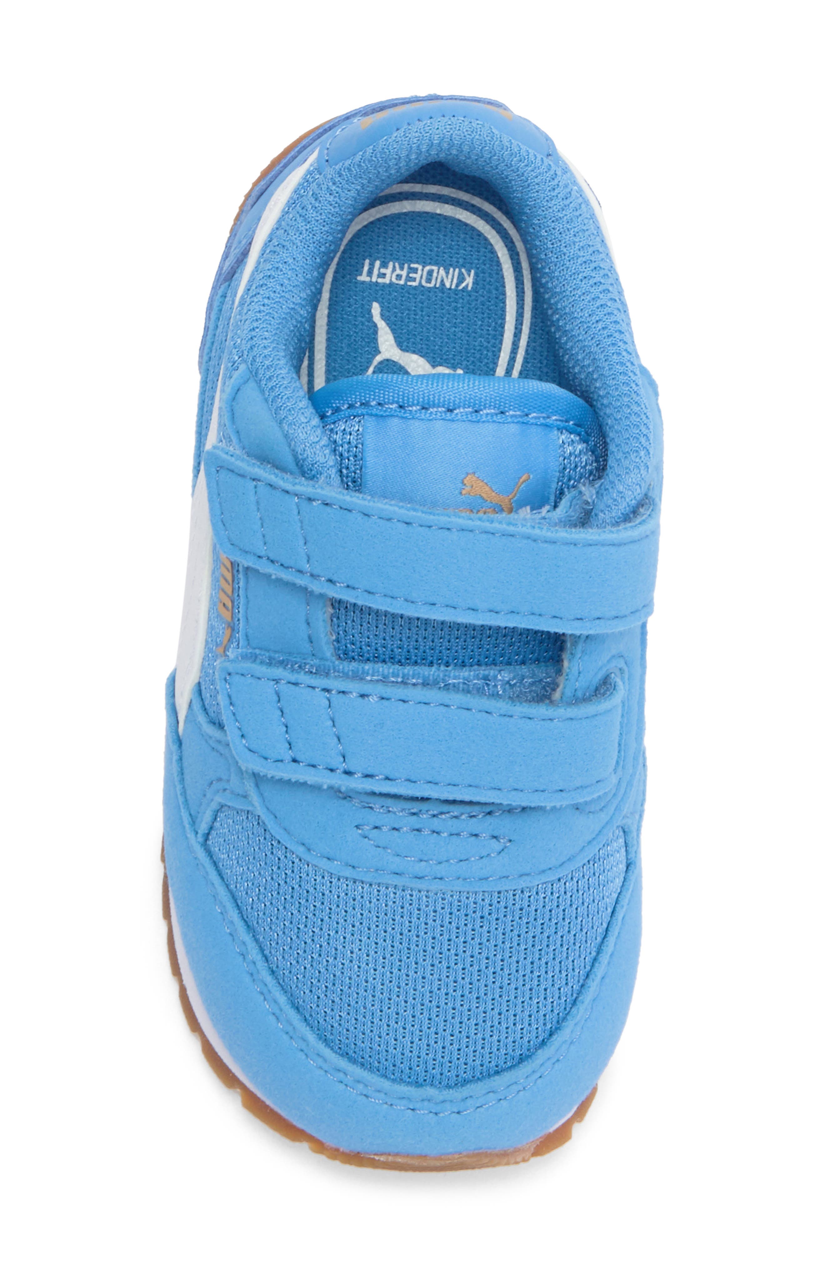 PUMA Kids' St Runner V4 Mesh Sneaker, Alternate, color, Regal Blue/ Puma White/ Gold