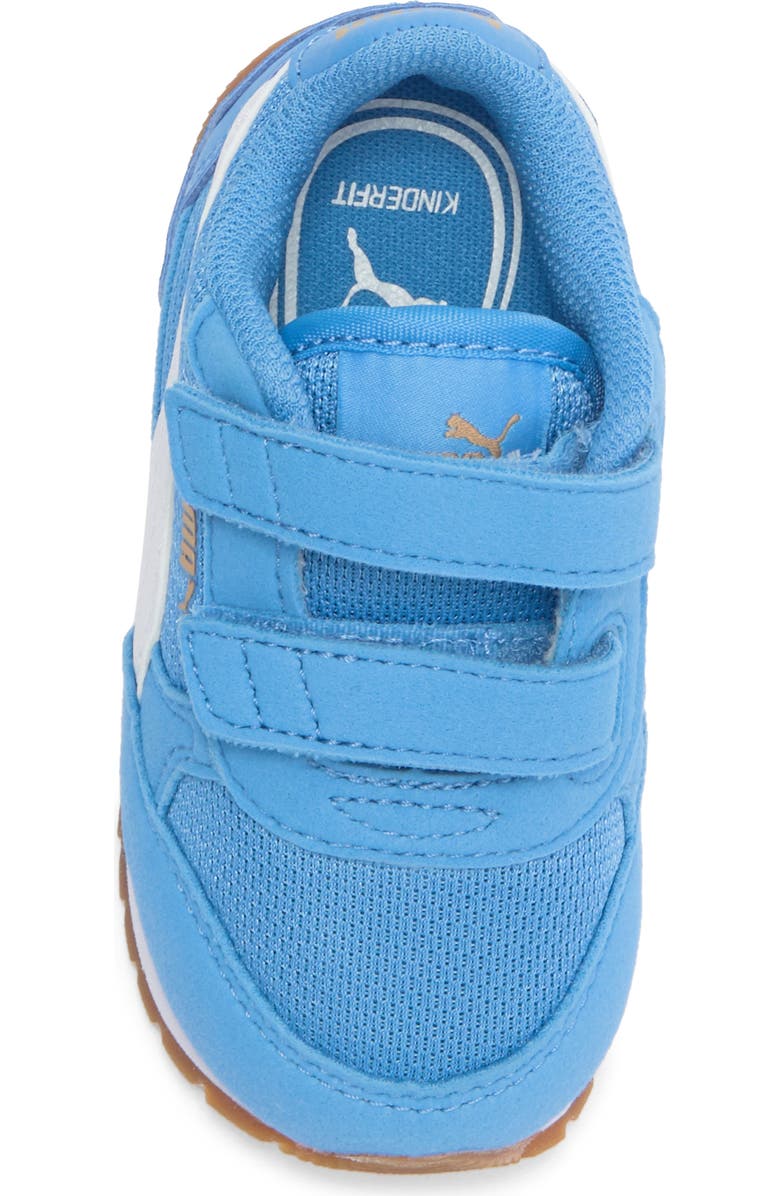 PUMA Kids' St Runner V4 Mesh Sneaker, Alternate, color, Regal Blue/ Puma White/ Gold