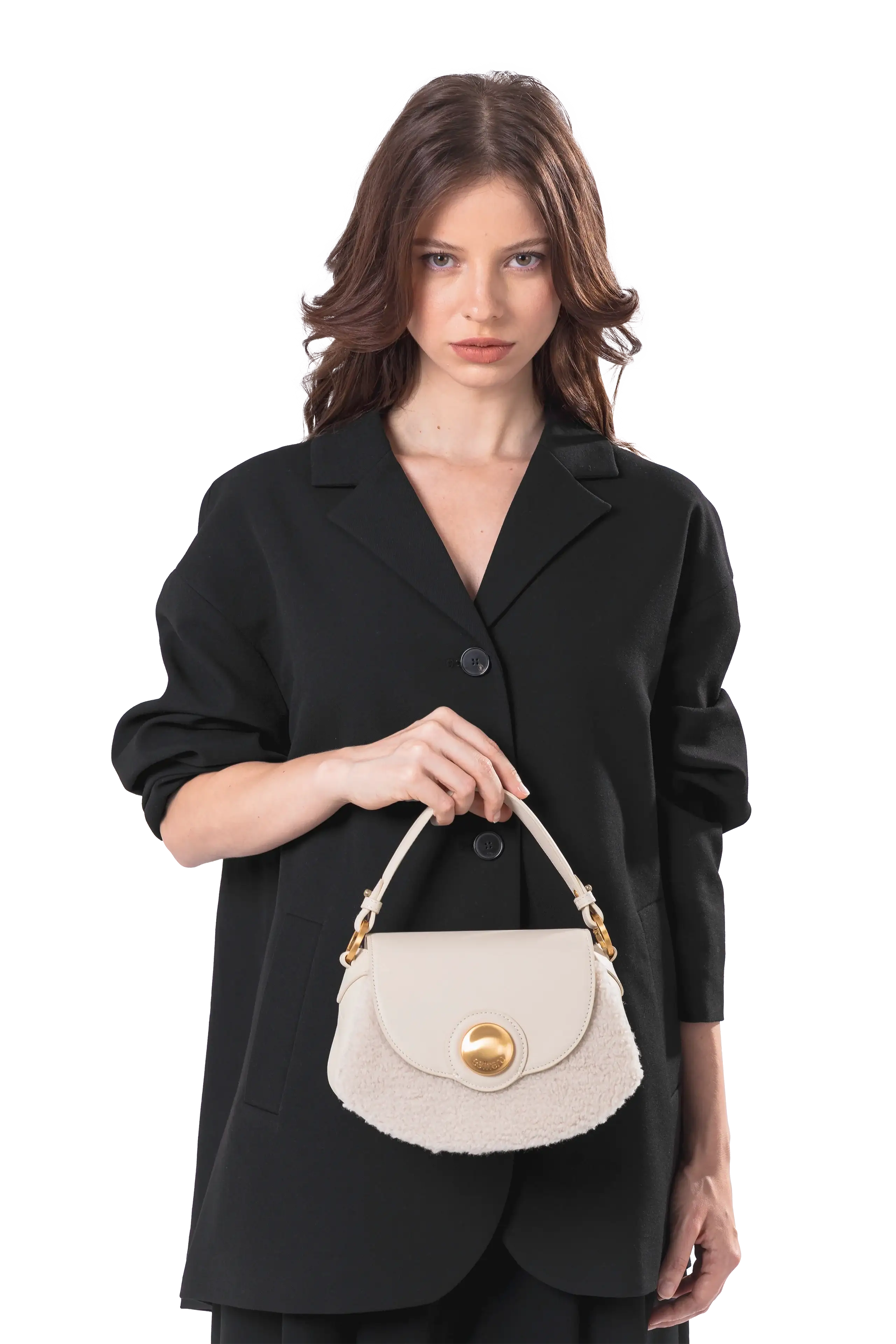 7PM Leather Handbag, Alternate, color, Sand
