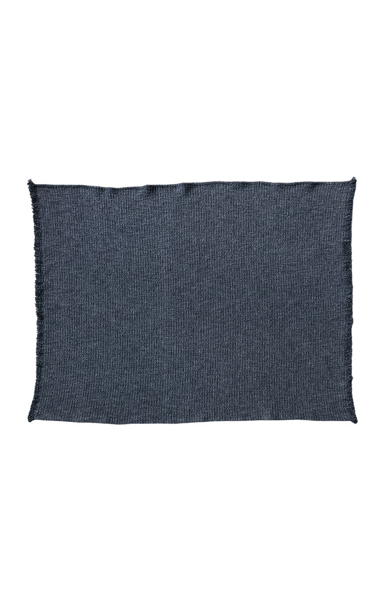 Storied Home Stonewashed Bouclé Cotton Blend Throw, Charcoal, Main, color, Grey