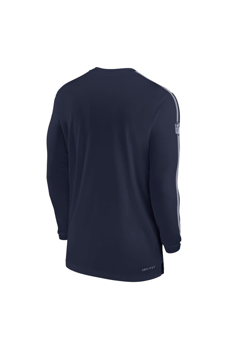 Nike Men's Nike Navy Dallas Cowboys Sideline Coach UV Performance Long Sleeve T-Shirt, Alternate, color, Navy