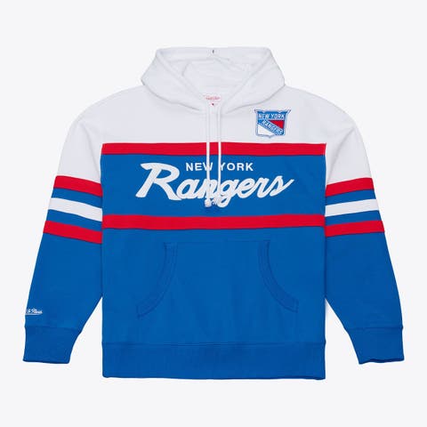 Men's Mitchell & Ness Royal New York Rangers Head Coach Hoodie