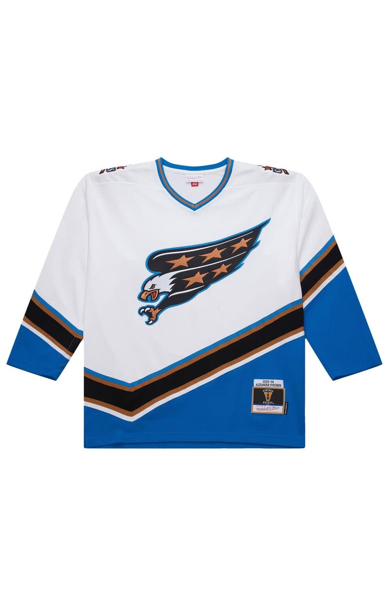 Mitchell & Ness Men's Mitchell & Ness Alexander Ovechkin White Washington Capitals 2005/06 Power Play Jersey, Alternate, color, White
