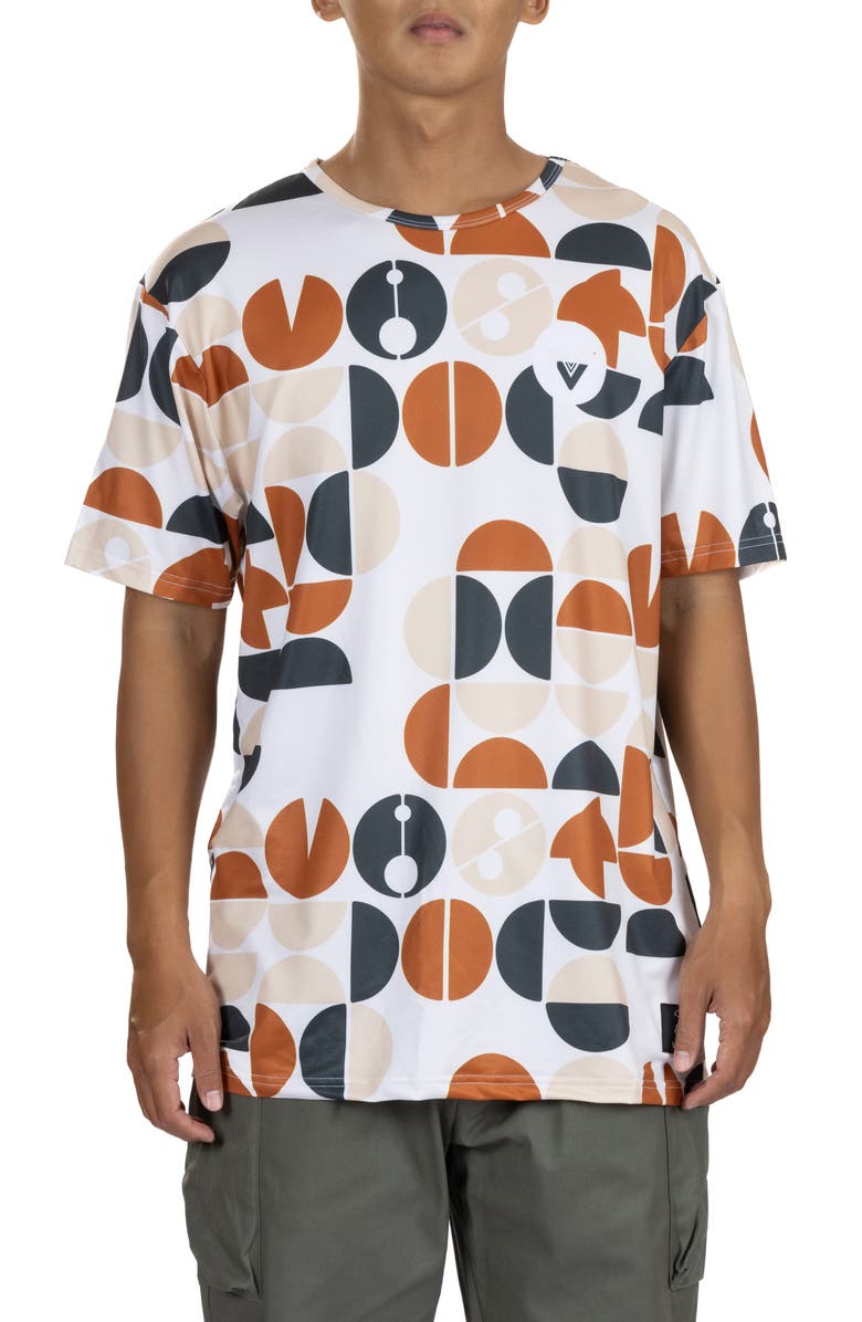 VAST Aqua Terra Vast Copy Camo Performance Graphic T-Shirt, Main, color, Tan Multi
