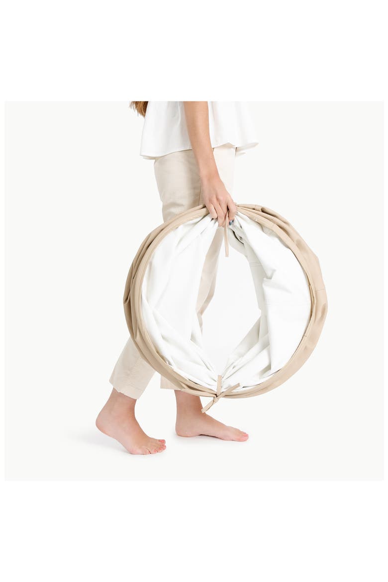 Expandable Faux Leather Tunnel, Alternate, color, MILLET