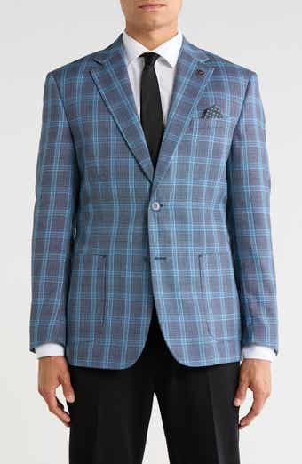 Plaid Two-Button Sport Coat