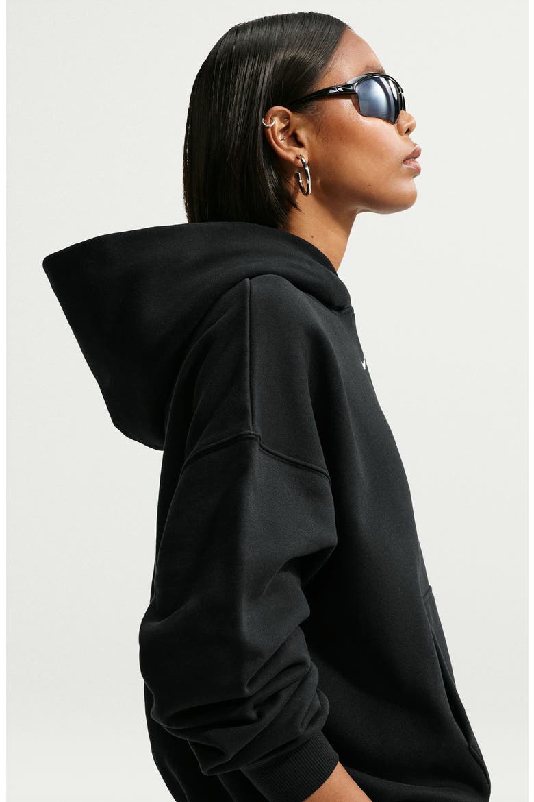 Oversized Pullover Hoodie, Alternate, color, TOTAL BLACK/ SAIL