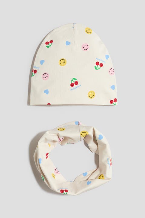 2-piece Beanie And Tube Scarf Set