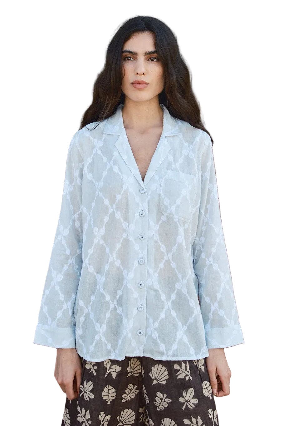 Diego Notched Collar Button Up  Shirt - image 3