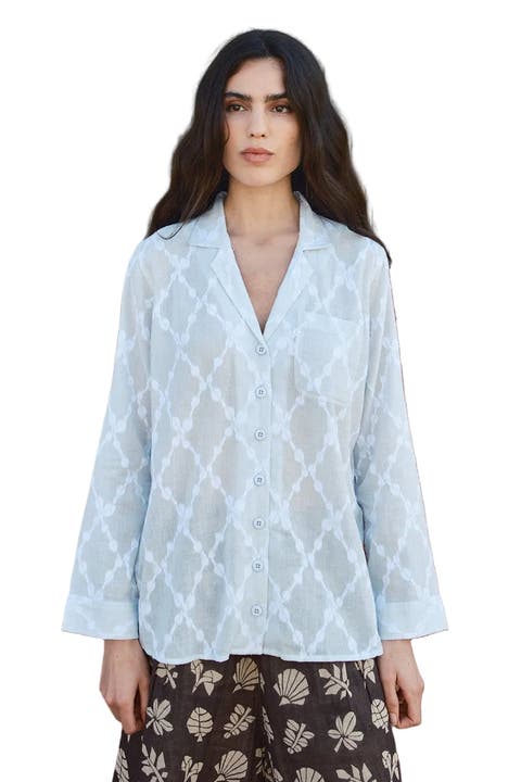 Diego Notched Collar Button Up  Shirt