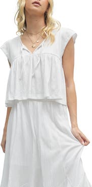 WISHLIST Cotton Blend Top and Skirt Set