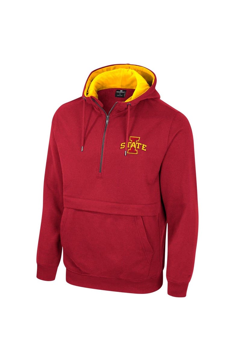 COLOSSEUM Men's Colosseum Cardinal Iowa State Cyclones Half-Zip Hoodie, Alternate, color, Cardinal