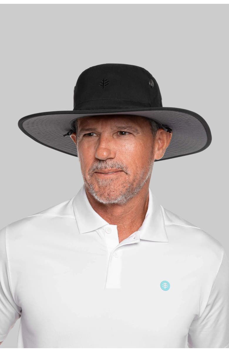Coolibar Wide Brim Hiking Hat - UPF 50+ Sun Protection - Leo, Alternate, color, Black