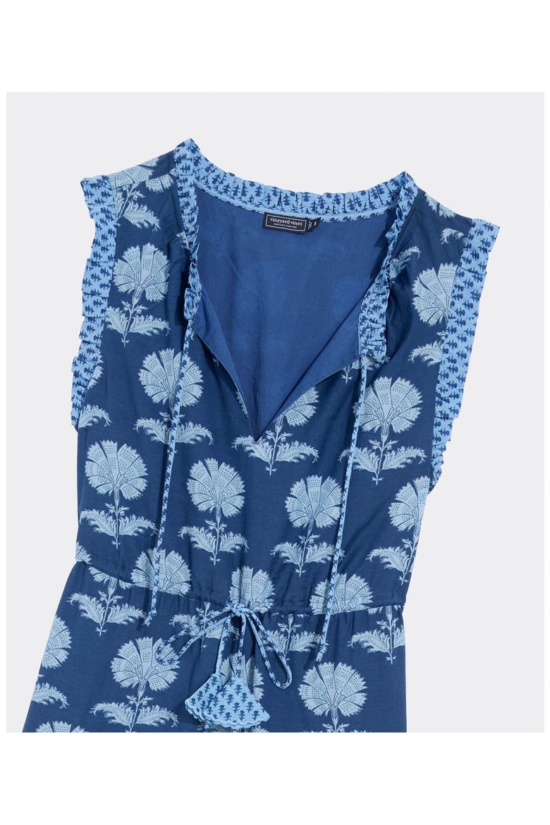 Abigail Print Tie Waist Sleeveless Dress, Alternate, color, QUINN FLORAL MOON