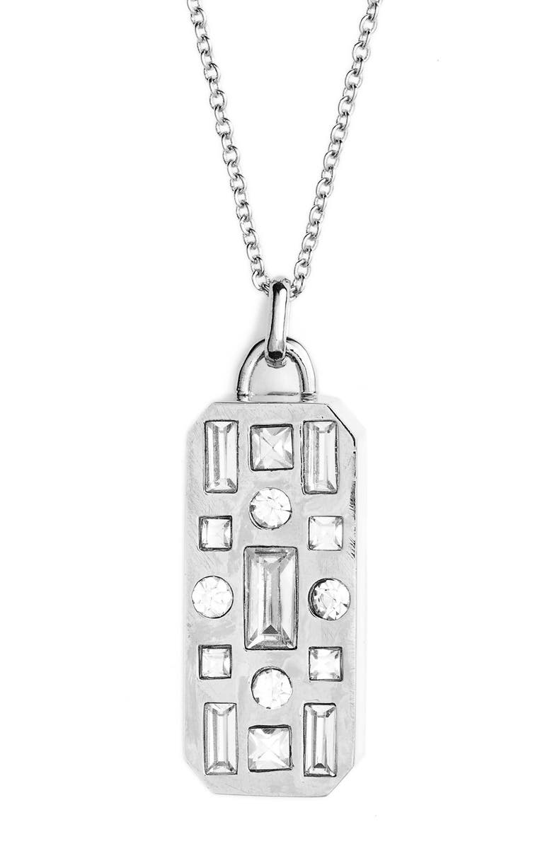 Nine West Fitness Tracker Pendant Necklace, Alternate, color, 