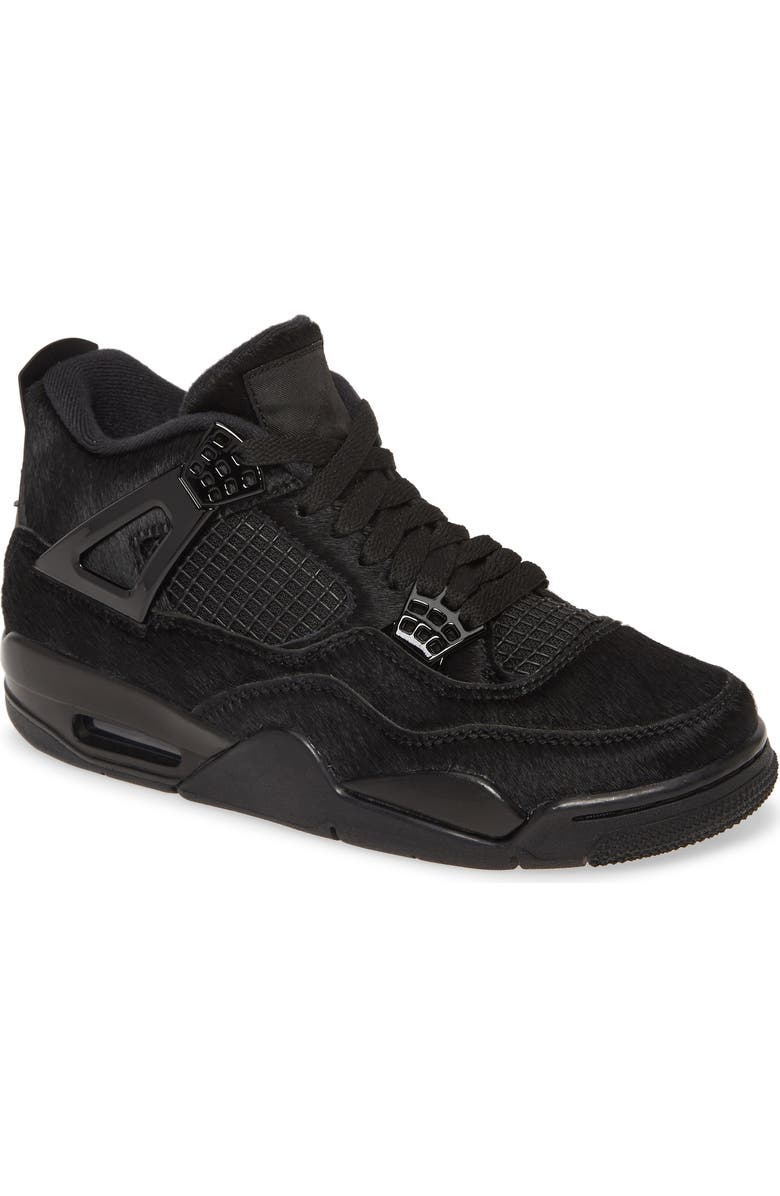Nike x Olivia Kim Air Jordan 4 Retro Genuine Calf Hair High Top Sneaker, Alternate, color,