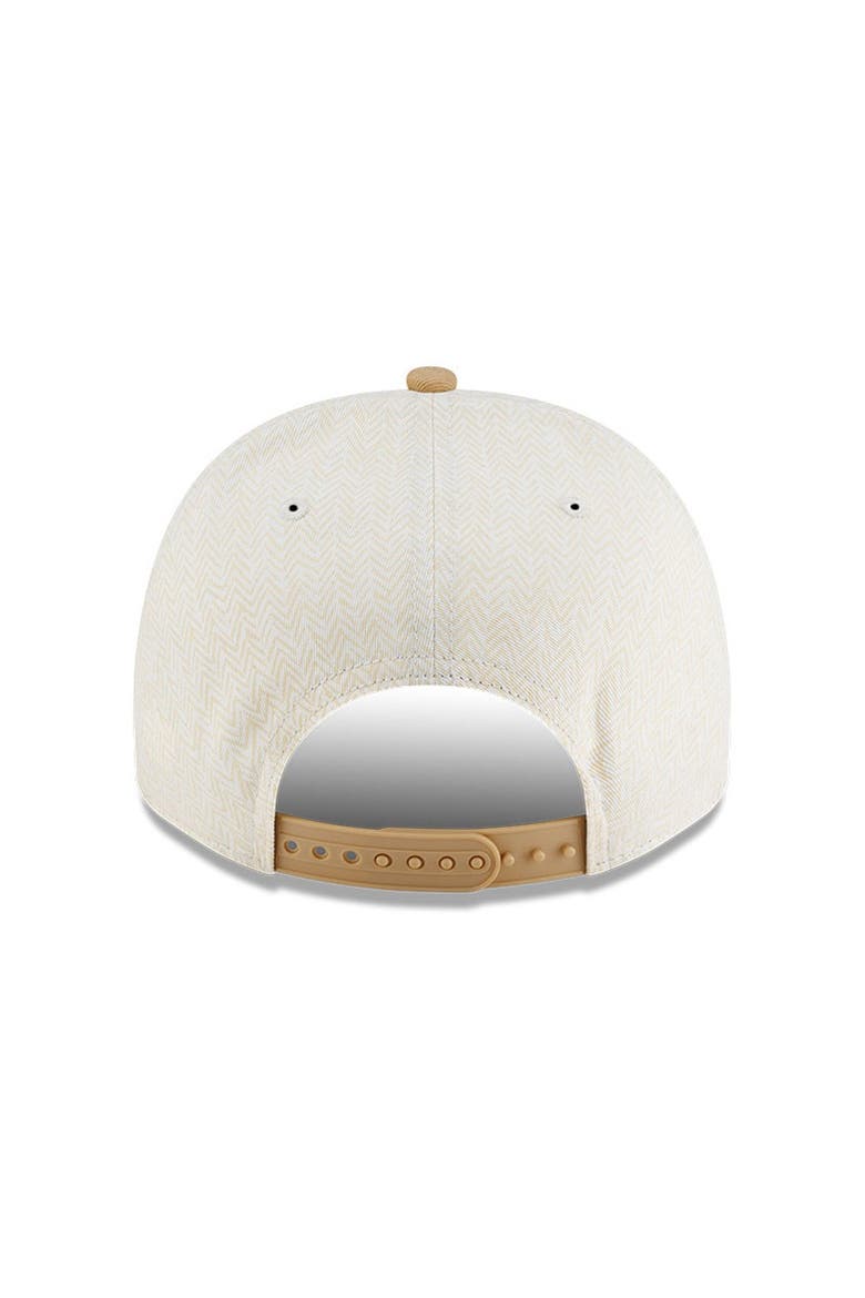 Men's New Era  Cream Dallas Cowboys Herringbone 9FIFTY A-Frame Snapback Hat, Alternate, color, Cream