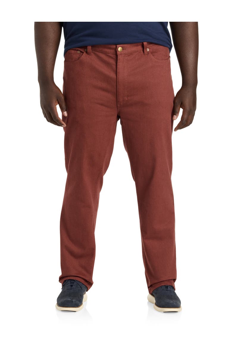 Athletic-Fit 5-Pocket Everyday Stretch Twill Pants, Main, color, FIRED BRICK