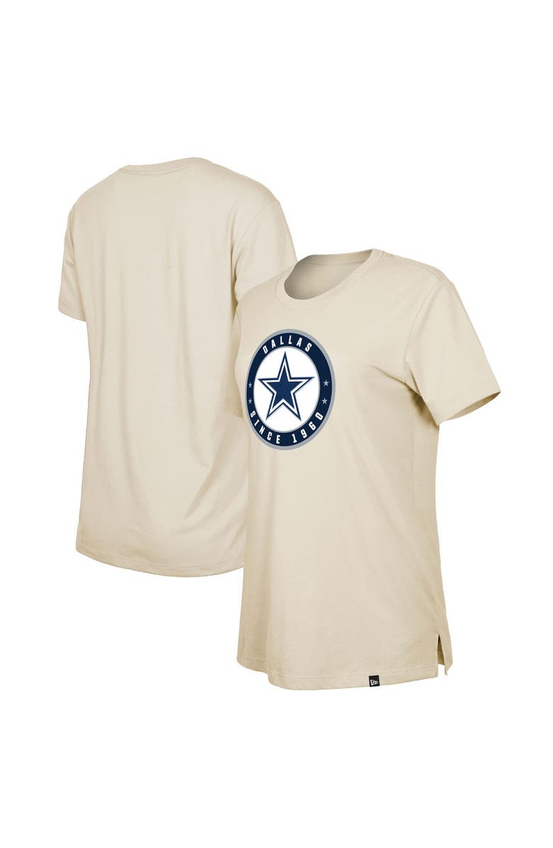 New Era Women's New Era  Cream Dallas Cowboys 2023 NFL Draft T-Shirt, Main, color, 