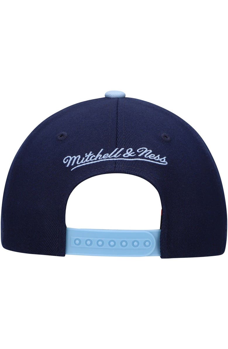 Mitchell & Ness Men's Mitchell & Ness Deep Sea Blue Vancouver Whitecaps FC Team Script 2.0 Stretch Snapback Hat, Alternate, color, Blue