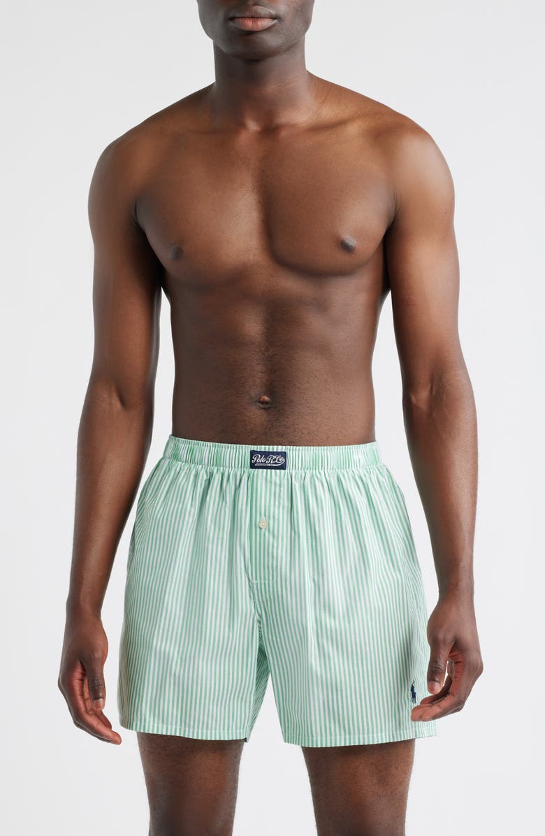 Polo Ralph Lauren Stripe Woven Cotton Boxers, Main, color, 
