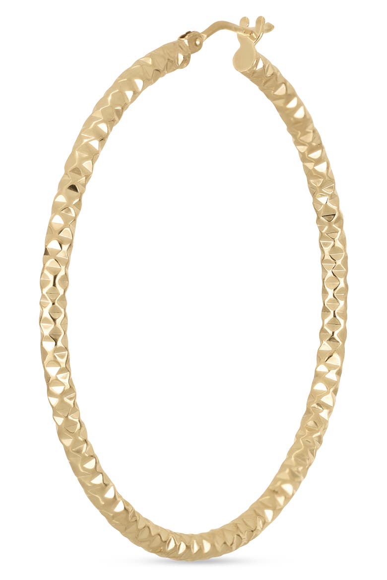 14k Gold 45mm Textured Hoop Earrings, Alternate, color, 14K YELLOW GOLD