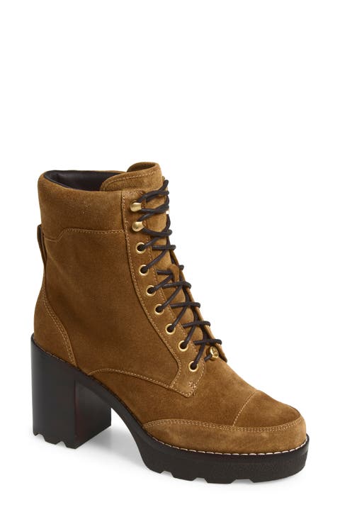 Romy Lug Heel Leather Bootie