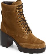 Tory Burch Romy Lug Heel Leather Bootie