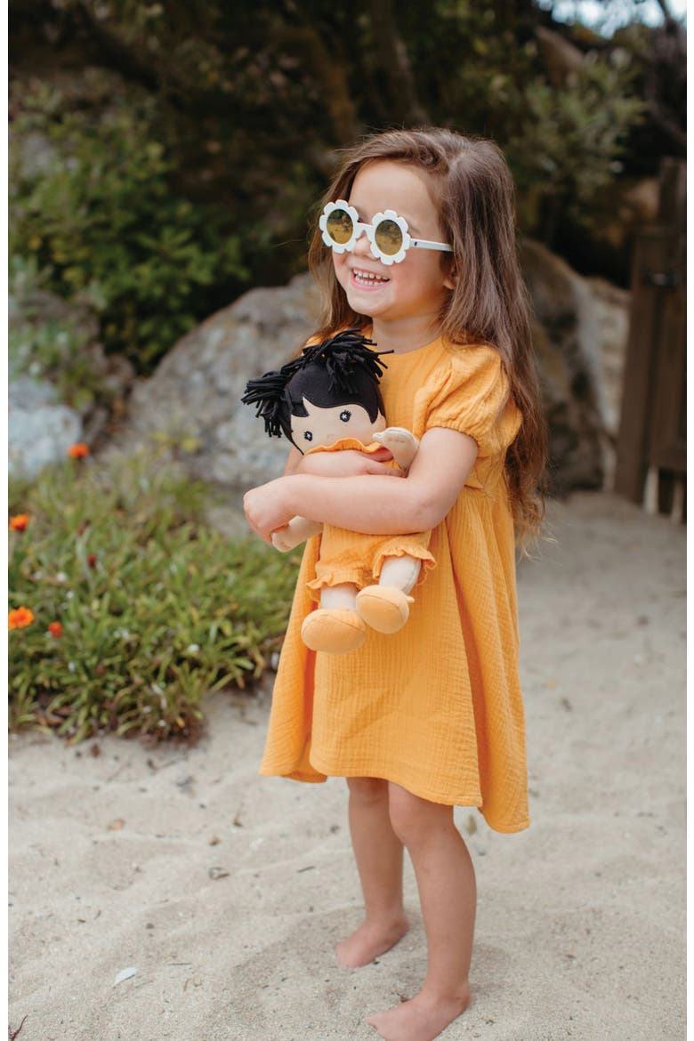 Soft Organic Cotton Baby Doll, Alternate, color, GWEN IN MUSTARD