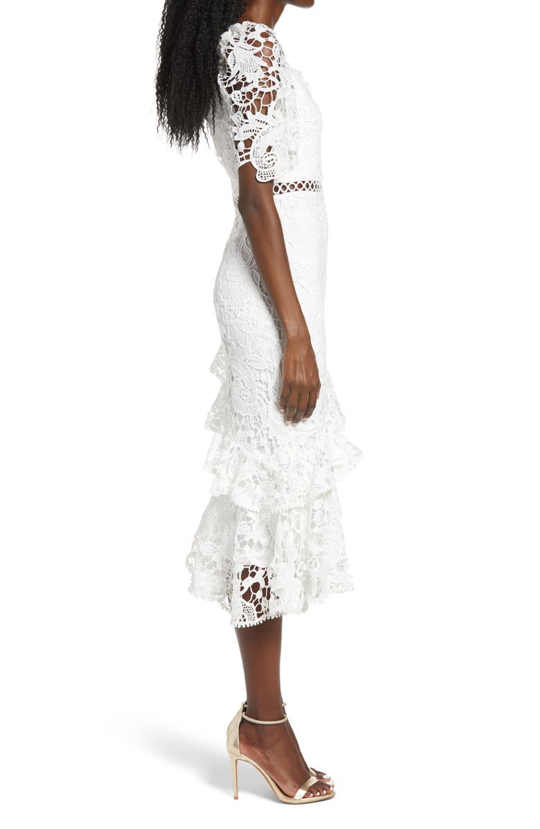 Lulus Briarwood Ruffle Lace Cocktail Dress, Alternate, color,